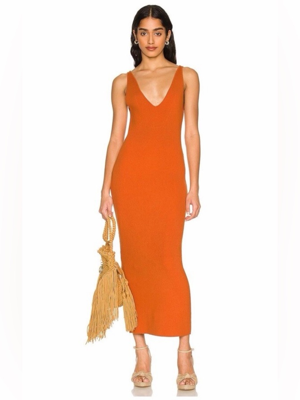 Free People Danielle Sweater Midi in Orange